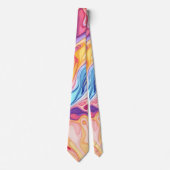 Kleurrijk Abstract wervelvloeistofpatroon Stropdas (Voorkant)