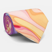 Kleurrijk Abstract wervelvloeistofpatroon Stropdas (Opgerold)