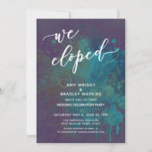 Kleurrijk Abstract Wij Elopement Script Ontvangst Kaart (Voorkant)