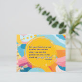 Kleurrijk Abstract Wij zijn de klei Christelijk Fa Briefkaart (Staand voorkant)