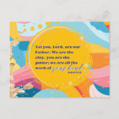 Kleurrijk Abstract Wij zijn de klei Christelijk Fa Briefkaart (Voorkant)