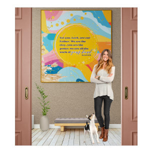 Kleurrijk Abstract Wij zijn de klei Christelijk Fa Perfect Poster