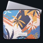 Kleurrijk Abstract zomerkalmpalmpatroon Laptop Sleeve<br><div class="desc">Abstract gekleurde heldere zomerpalmboom,  speciaal ontworpen laptophoes. De eigenschappen van het ontwerp,  enige de tekstlijn van de sjabloon voor jouw naam in rechthoekig gelaagd lijst.</div>