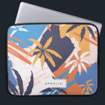 Kleurrijk Abstract zomerkalmpalmpatroon Laptop Sleeve<br><div class="desc">Abstract gekleurde heldere zomerpalmboom,  speciaal ontworpen laptophoes. De eigenschappen van het ontwerp,  enige de tekstlijn van de sjabloon voor jouw naam in rechthoekig gelaagd lijst.</div>