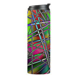 Kleurrijk Abstract zwart Thermosbeker