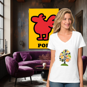 Kleurrijk Abstracte Boom Kunstontwerp T-shirt