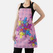 Kleurrijk Abstracte Kaleidoscoop Bloem Patroon Schort (Insitu)