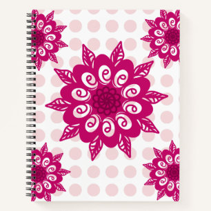 Kleurrijk Abstracte Kaleidoscoop Bloem Patroon Thr Notitieboek