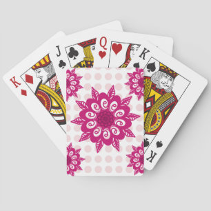 Kleurrijk Abstracte Kaleidoscoop Bloem Patroon Thr Pokerkaarten