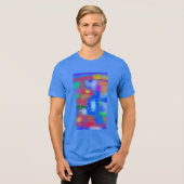 Kleurrijk Abstracte Kunst 6 Tri-Blend Shirt (Voorkant volledig)