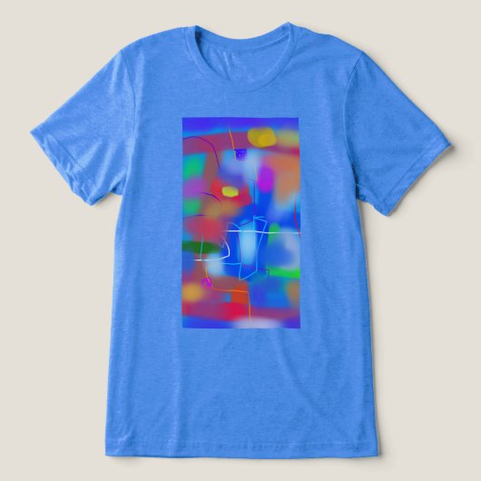 Kleurrijk Abstracte Kunst 6 Tri-Blend Shirt (Design voorkant)
