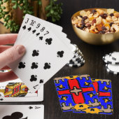 Kleurrijk Abstracte Kunst" Pokerkaarten (Insitu)