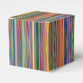 Kleurrijk abstracte strepen bedankdoosjes (Voorkant Zijde)
