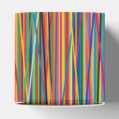 Kleurrijk abstracte strepen bedankdoosjes (Bovenkant)