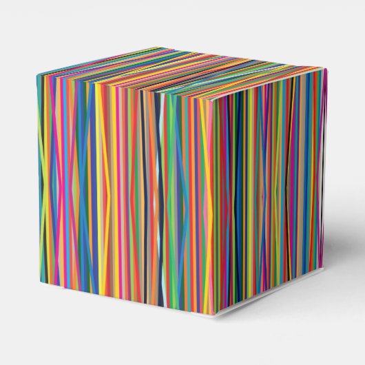 Kleurrijk abstracte strepen bedankdoosjes (Achterkant)