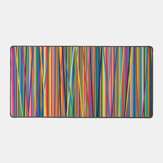 Kleurrijk abstracte strepen bureaumat (Voorkant)