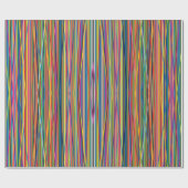 Kleurrijk abstracte strepen cadeaupapier (Vlak)