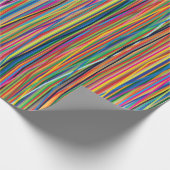 Kleurrijk abstracte strepen cadeaupapier (Hoek)