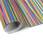 Kleurrijk abstracte strepen cadeaupapier (Rol Hoek)