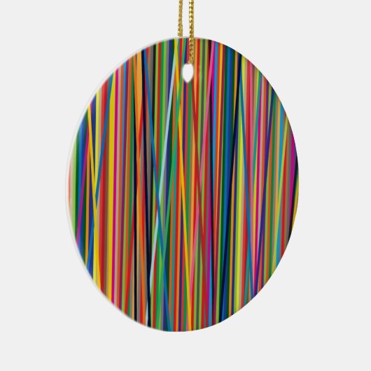 Kleurrijk abstracte strepen keramisch ornament (Rechts)