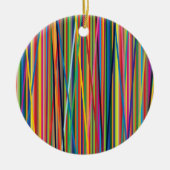 Kleurrijk abstracte strepen keramisch ornament (Voorkant)