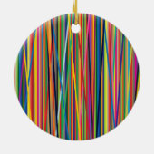 Kleurrijk abstracte strepen keramisch ornament (Achterkant)