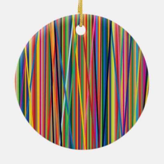 Kleurrijk abstracte strepen keramisch ornament (Achterkant)