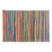 Kleurrijk abstracte strepen kussensloop (Achterkant-Rechts)