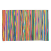 Kleurrijk abstracte strepen kussensloop (Voorkant-Rechts)