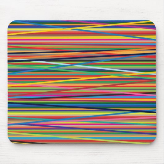 Kleurrijk abstracte strepen ontwerp muismat (Voorkant)