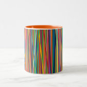 Kleurrijk abstracte strepen tweekleurige koffiemok (Center)
