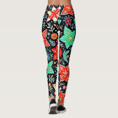 Kleurrijk Abstracte Vakantiedesign Leggings (Achterkant)