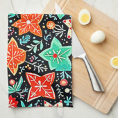 Kleurrijk Abstracte Vakantiedesign Theedoek (Quarter Fold)