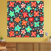 Kleurrijk Abstracte Vakantieontwerp Canvas Afdruk (Insitu (Woonkamer))