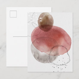 Kleurrijk abstracte waterverf cirkels ontwerp illu briefkaart