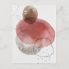 Kleurrijk abstracte waterverf cirkels ontwerp illu briefkaart