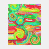 Kleurrijk abstractiepatroon fleece deken (Voorkant)