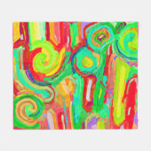 Kleurrijk abstractiepatroon fleece deken (Voorkant (Horizontaal))