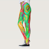 Kleurrijk abstractiepatroon leggings (Links)