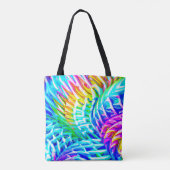 Kleurrijk abstractiepatroon tote bag (Achterkant)