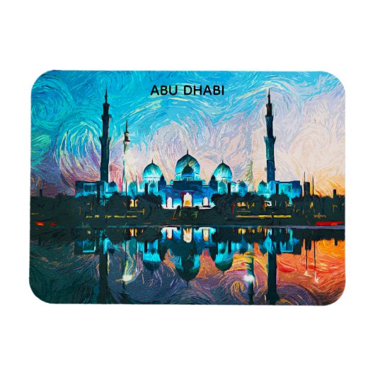 Kleurrijk Abu Dhabi VAE Olieverfschildering Magneet (Horizontaal)