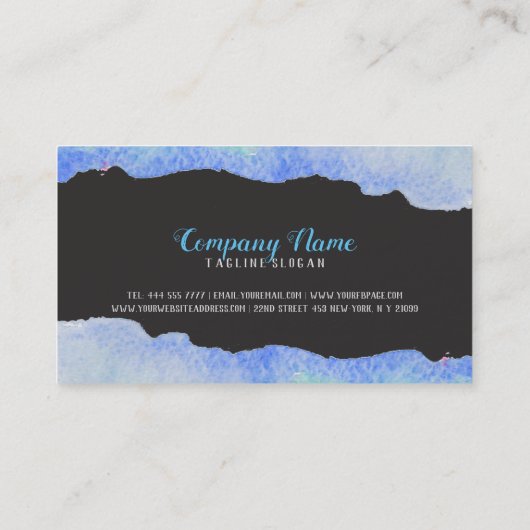 Kleurrijk acryl ontwerp visitekaartje (Achterkant)