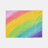 Kleurrijk acrylische Waterverf regenboogpatroon | Fleece Deken (Voorkant (Horizontaal))