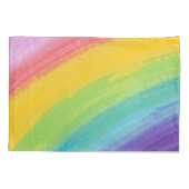 Kleurrijk acrylische Waterverf regenboogpatroon | Kussensloop (Achterkant-Links)