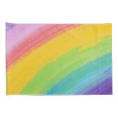 Kleurrijk acrylische Waterverf regenboogpatroon | Kussensloop (Achterkant-Rechts)