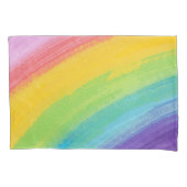 Kleurrijk acrylische Waterverf regenboogpatroon | Kussensloop (Voorkant-Links)
