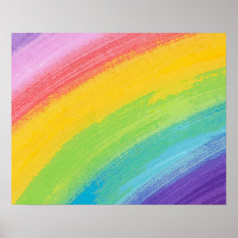 Kleurrijk acrylische Waterverf regenboogpatroon | Poster