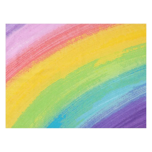 Kleurrijk acrylische Waterverf regenboogpatroon | Tafelkleed (Voorkant (Horizontaal))