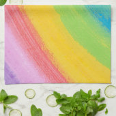 Kleurrijk acrylische Waterverf regenboogpatroon | Theedoek (Gevouwen)