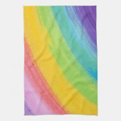 Kleurrijk acrylische Waterverf regenboogpatroon | Theedoek (Verticaal)